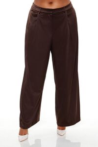 TURKISH COFFEE Plus Size Satin Trouser Pants, image 2