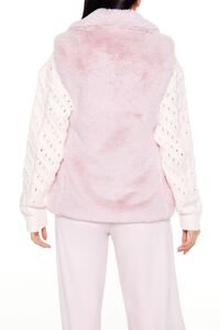 BLOSSOM Notched Faux Fur Vest, image 5
