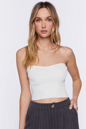 VANILLA Sweater-Knit Tube Top, image 1