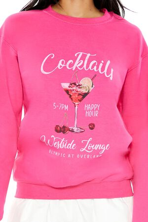 PINK/MULTI Cocktails Fleece Pullover, image 3