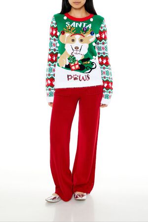 GREEN/MULTI Santa Paws Fair Isle Sweater, image 2