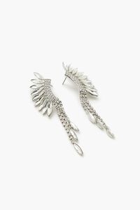 SILVER/CLEAR Rhinestone Box Chain Ear Crawlers, image 2