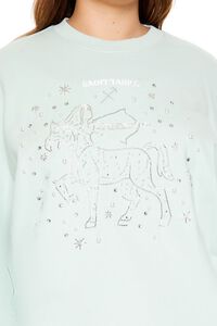 SEAFOAM/MULTI Plus Size Beaded Sagittarius Pullover, image 3