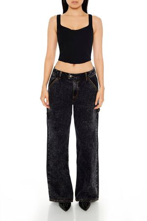 BLACK Corset Crop Top, image 2