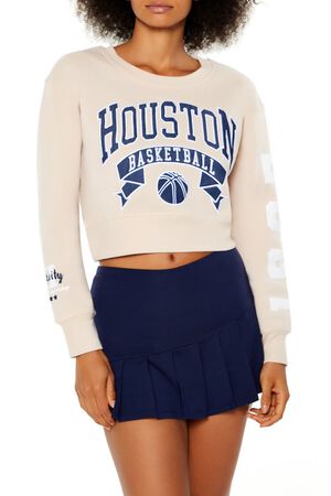 TAUPE/MULTI Houston Basketball Graphic Pullover, image 1