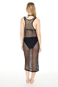 BLACK Crochet Swim Cover-Up Dress, image 3