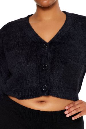 STONE BLUE Plus Size Rib-Knit Cardigan Sweater, image 3