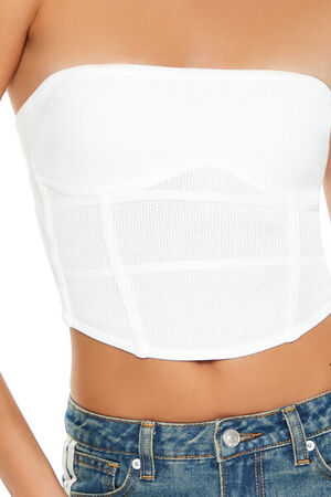 ASH BROWN Sweater-Knit Tube Crop Top, image 3
