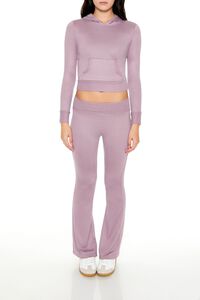 PURPLE Mid-Rise Straight-Leg Pants, image 1