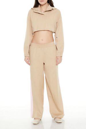 DESERT SAND Hooded Zip-Up Cropped Jacket, image 2