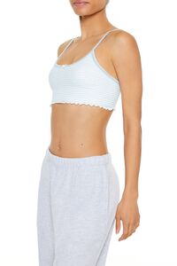 BLUE/WHITE Seamless Striped Bralette, image 4