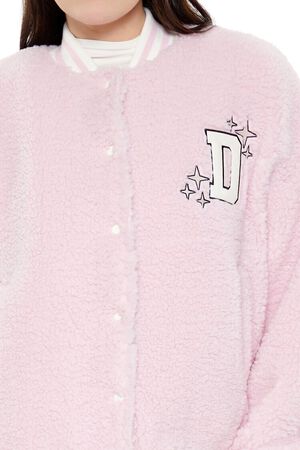 PETAL PINK Delusional Varsity Bomber Jacket, image 3