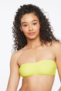 CITRON Ruched Bandeau Bikini Top, image 4