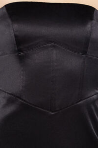BLACK Lace-Up Corset Tube Mini Dress, image 5
