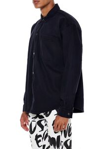 BLACK Cotton Curved-Hem Shirt, image 3
