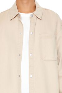 TAUPE Cotton Curved-Hem Shirt, image 5