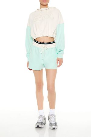 CREAM/SAGE Active Colorblock EST84 Hoodie, image 2
