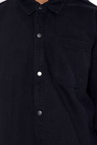 BLACK Cotton Curved-Hem Shirt, image 5