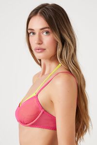 HIBISCUS/GREEN Dual Mesh Underwire Bra, image 2