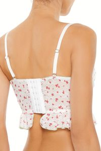 VANILLA/MULTI Rose Lingerie Corset Cami, image 5