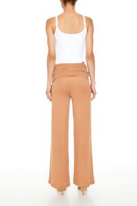 CAMEL Ruched Drawstring Foldover Pants, image 4