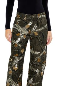 GREEN/MULTI Leaf Camo Print Twill Pants, image 5