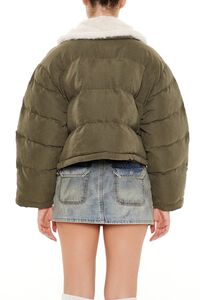 OLIVE Faux Leather Puffer Jacket, image 5