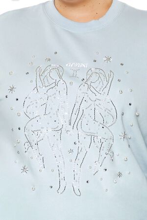LIGHT BLUE/MULTI Plus Size Beaded Gemini Pullover, image 3