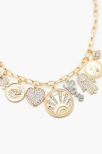 Rhinestone Pendant & Charm Necklace, image 2