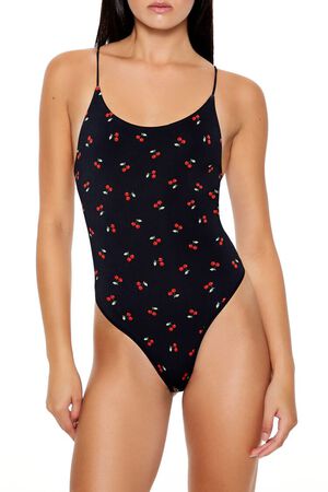 BLACK/MULTI Seamless Cami Lingerie Bodysuit, image 2