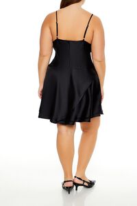 BLACK Plus Size Lace-Trim Mini Dress, image 4
