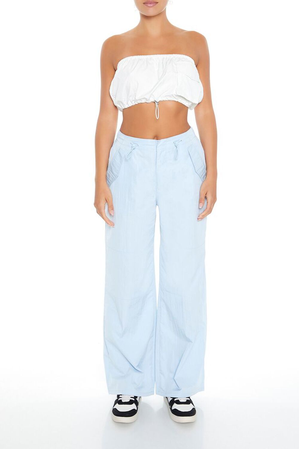 WHITE Cargo Tube Crop Top, image 2