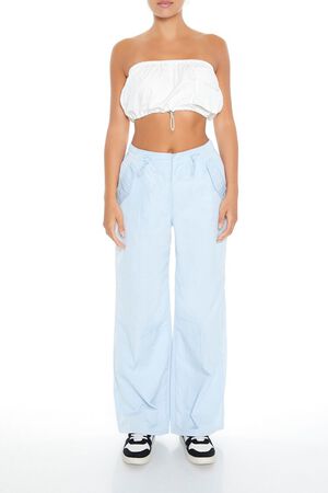 SKY BLUE Cargo Tube Crop Top, image 2