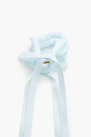 BLUE Wrapped Bow Claw Hair Clip, image 2