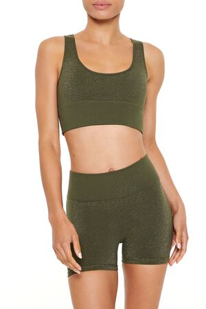 OLIVE Active Seamless Glitter Sports Bra, image 1