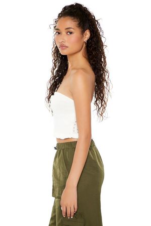 COBALT Sweater-Knit Ruffle Tube Top, image 2