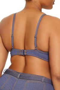 DENIM Plus Size Denim Underwire Bikini Top, image 5