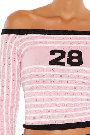 PINK/BLACK 28 Off-the-Shoulder Sweater, image 3
