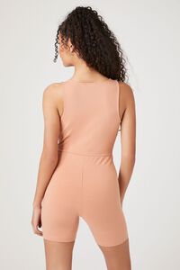 ALMOND Plunging Sleeveless Romper, image 3