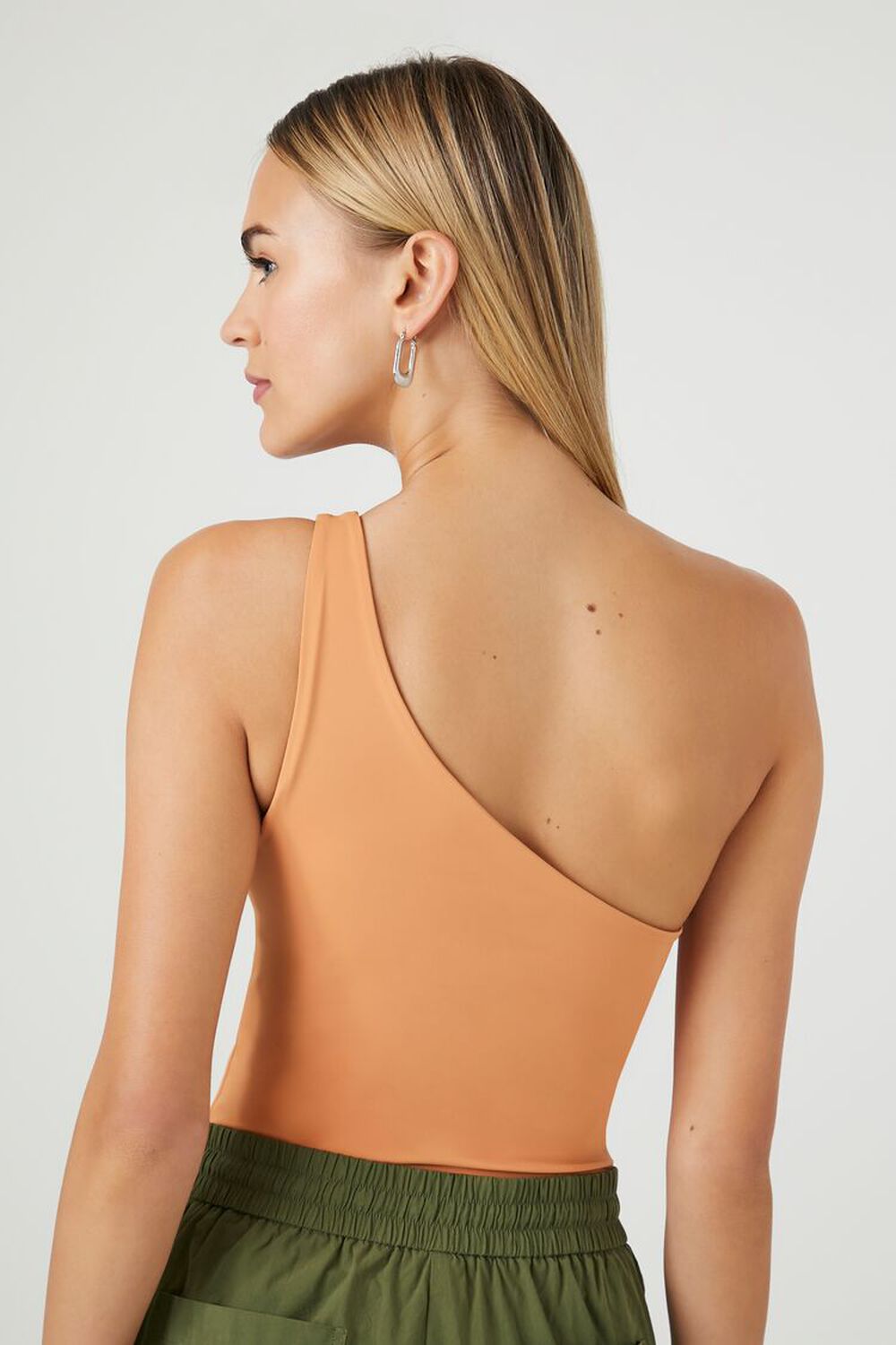 TOASTED ALMOND Sculpt Shape One-Shoulder Bodysuit, image 3