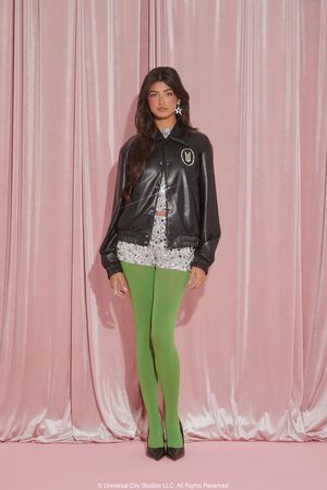 BLACK/MULTI Wicked Rhinestone Faux Leather Jacket, image 2