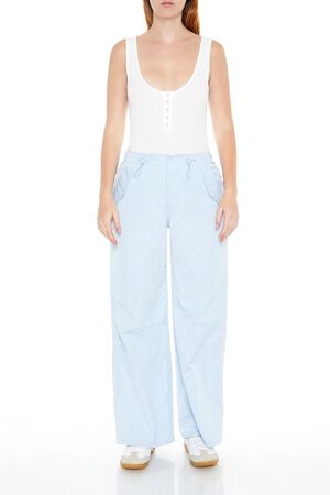 WHITE Ribbed Knit Tank Bodysuit, image 1