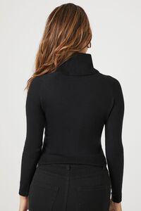 BLACK Cutout Turtleneck Sweater, image 3