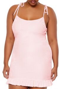 PINK Plus Size Tie-Strap Mini Dress, image 5
