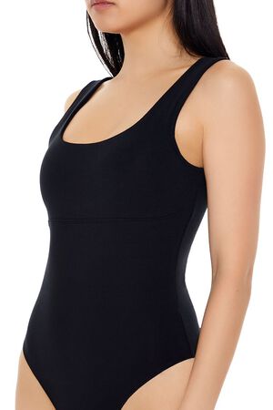 BLACK Square-Neck Tank Bodysuit, image 3