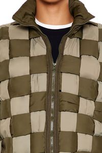 OLIVE/LIGHT OLIVE Checkered Basketwoven Vest, image 5