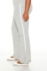 HEATHER GREY Plus Size Two-Tone Flare Leggings, image 5