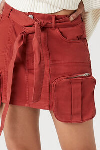 BRICK Twill Utility Cargo Mini Skirt, image 6