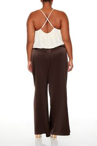 TURKISH COFFEE Plus Size Satin Trouser Pants, image 4