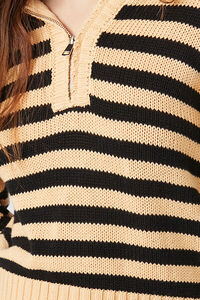 TOAST/MULTI Striped Hooded Half-Zip Sweater, image 5